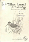 点击查看Wilson Journal Of Ornithology