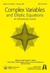 点击查看Complex Variables And Elliptic Equations