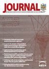 Journal Of The South African Institution Of Civil Engineerin