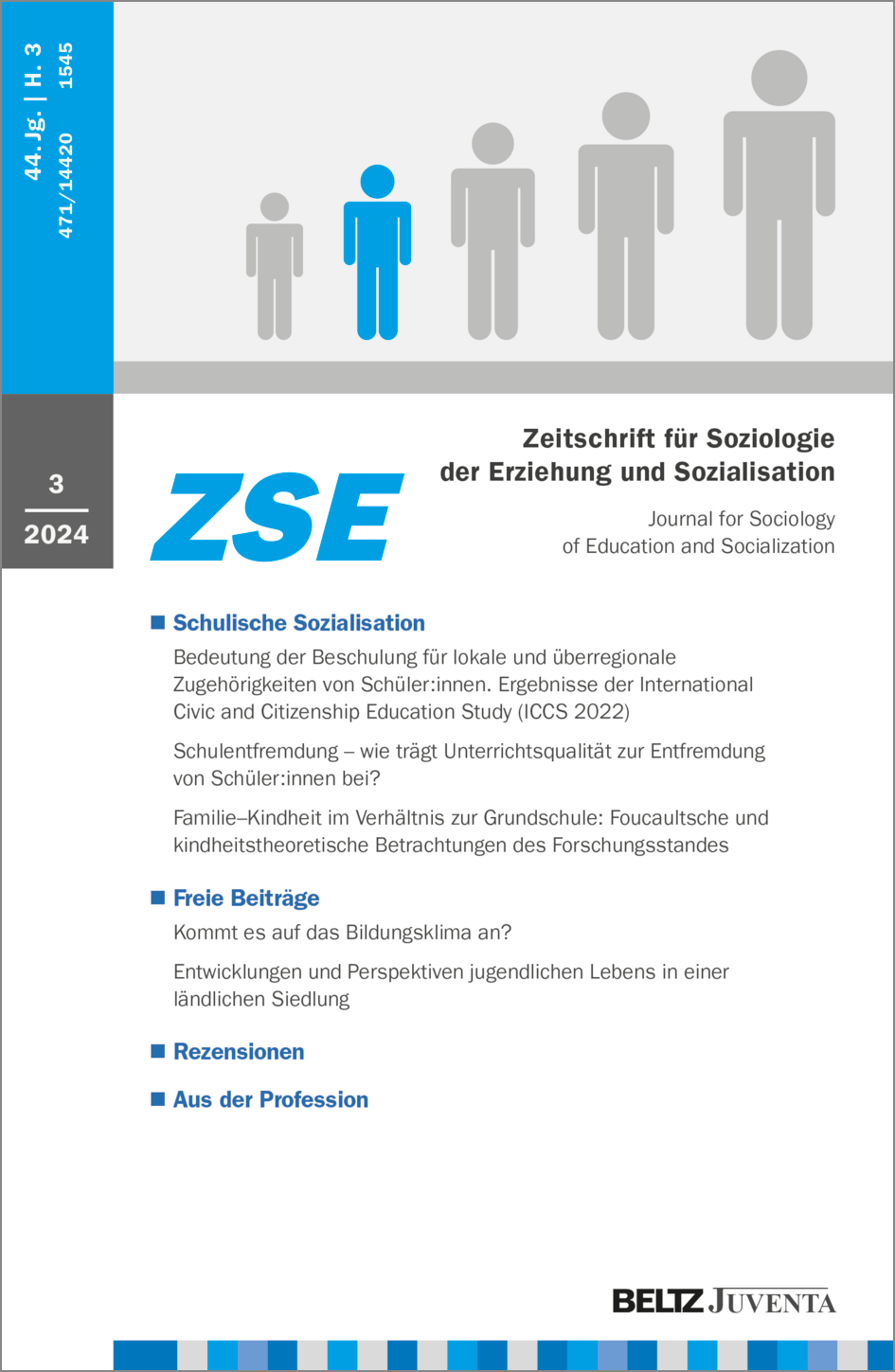 点击查看Zeitschrift Fur Soziologie Der Erziehung Und Sozialisation