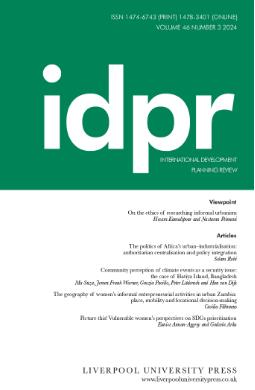 点击查看International Development Planning Review