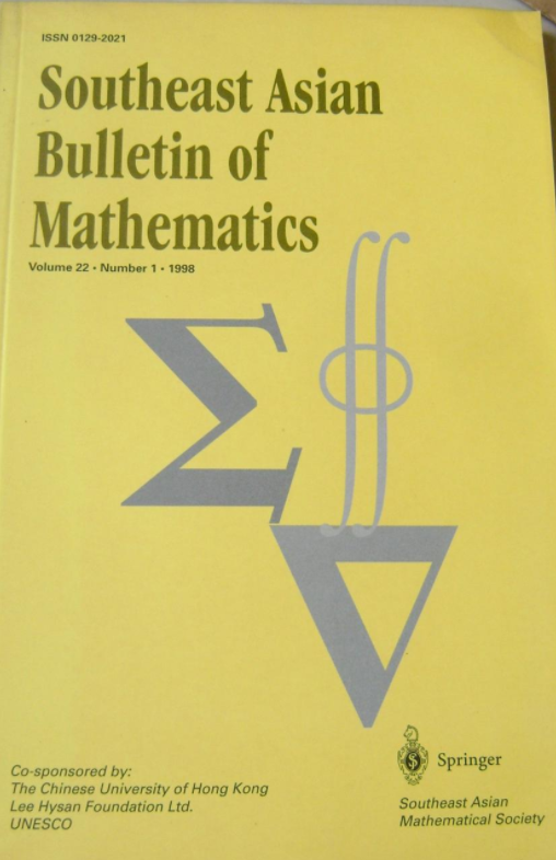 点击查看Southeast Asian Bulletin Of Mathematics