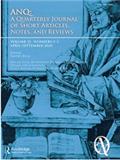 点击查看Anq-a Quarterly Journal Of Short Articles Notes And Reviews
