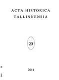 点击查看Acta Historica Tallinnensia
