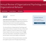 点击查看Annual Review Of Organizational Psychology And Organizationa